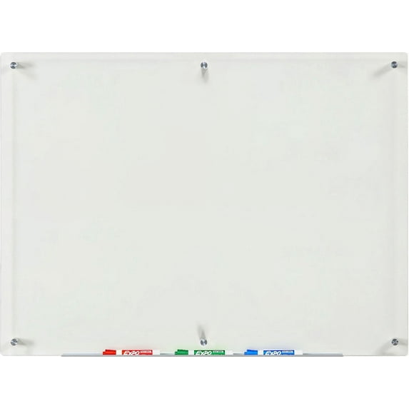 Audio Visual Direct Clear Glass Dry-Erase Board - 30" H x 40" L - (Non-Magnetic)