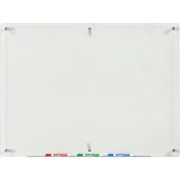 Audio Visual Direct Clear Glass Dry-Erase Board - 30" H x 45" L - (Non-Magnetic)