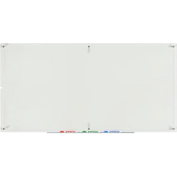 Audio-Visual Direct Clear Glass Dry-Erase Board Set - 36 x 72 Inches - (Non-Magnetic)
