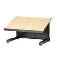 thumbnail image 1 of Audio Visual Direct Freestanding Tabletop Lectern (14" x 18" x 23.2") - Metal Black &  Beech, 1 of 5