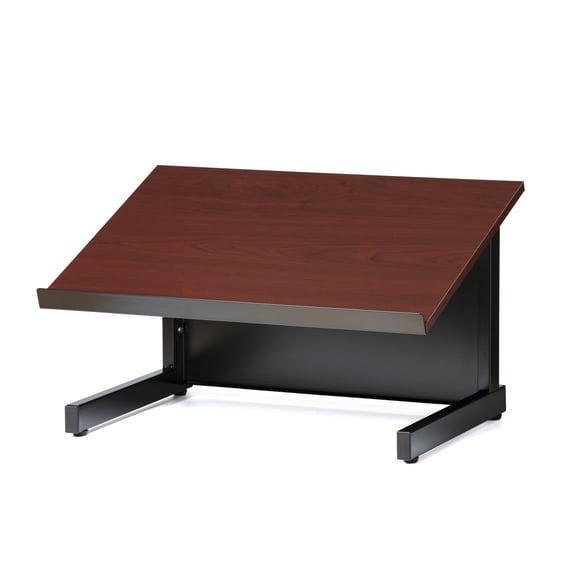 Audio Visual Direct Freestanding Tabletop Lectern, Black & Cherry (14" H x 18" D x 23.2" L)