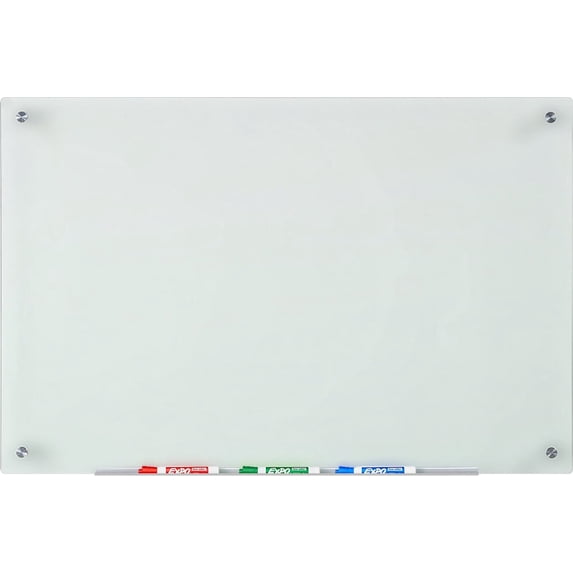 Audio-Visual Direct Frosted Glass Dry-Erase Board Set - 24" x 36" - (Non-Magnetic)