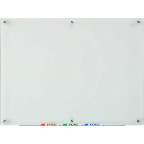 Audio-Visual Direct Frosted Glass Dry-Erase Board Set - 36" x 48" Inches - (Non-Magnetic)