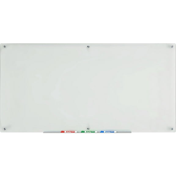 Audio-Visual Direct Frosted Glass Dry-Erase Board Set - 36 x 72 Inches - (Non-Magnetic)