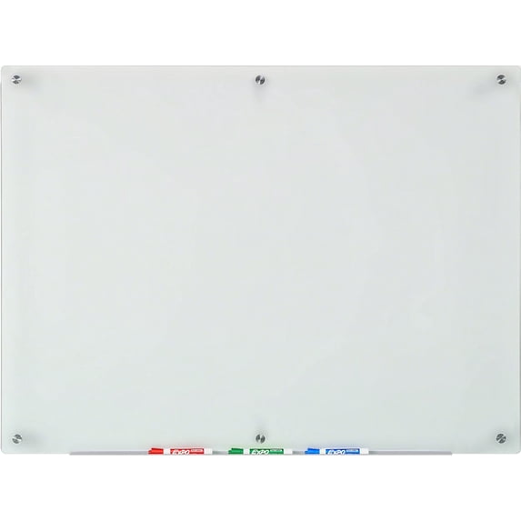 Audio-Visual Direct Frosted Glass Dry-Erase Board Set - 40" L x 30" H - (Non-Magnetic)