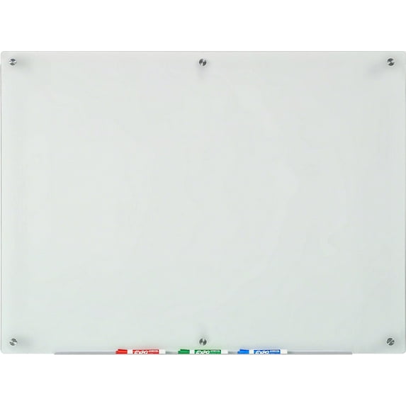 Audio-Visual Direct Frosted Glass Dry-Erase Board Set - 45" L x 30" H - (Non-Magnetic)