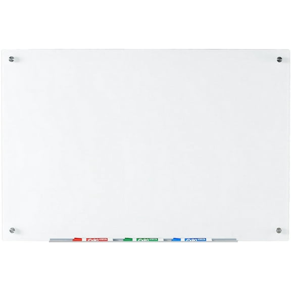 Audio-Visual Direct Glass Dry-Erase Whiteboard Set - 36" H x 48" L - (Magnetic, Ultra White)