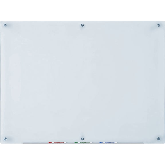 Audio-Visual Direct Glass Dry-Erase Whiteboard Set - 4' x 3' - (Non-Magnetic, White)