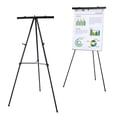 thumbnail image 1 of Audio-Visual Direct Lightweight Aluminum Flip Chart Presentation Easel, 70 inches Tall, Black, 1 of 10