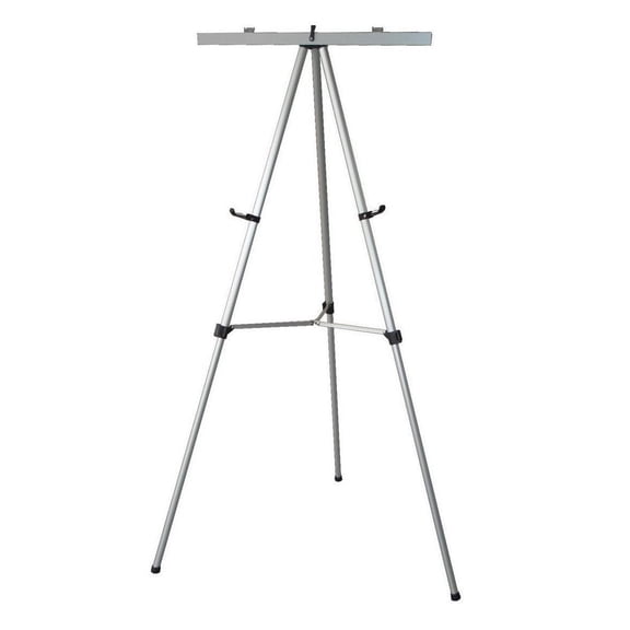Audio-Visual Direct Lightweight Aluminum Flip-Chart Presentation Easel, Silver