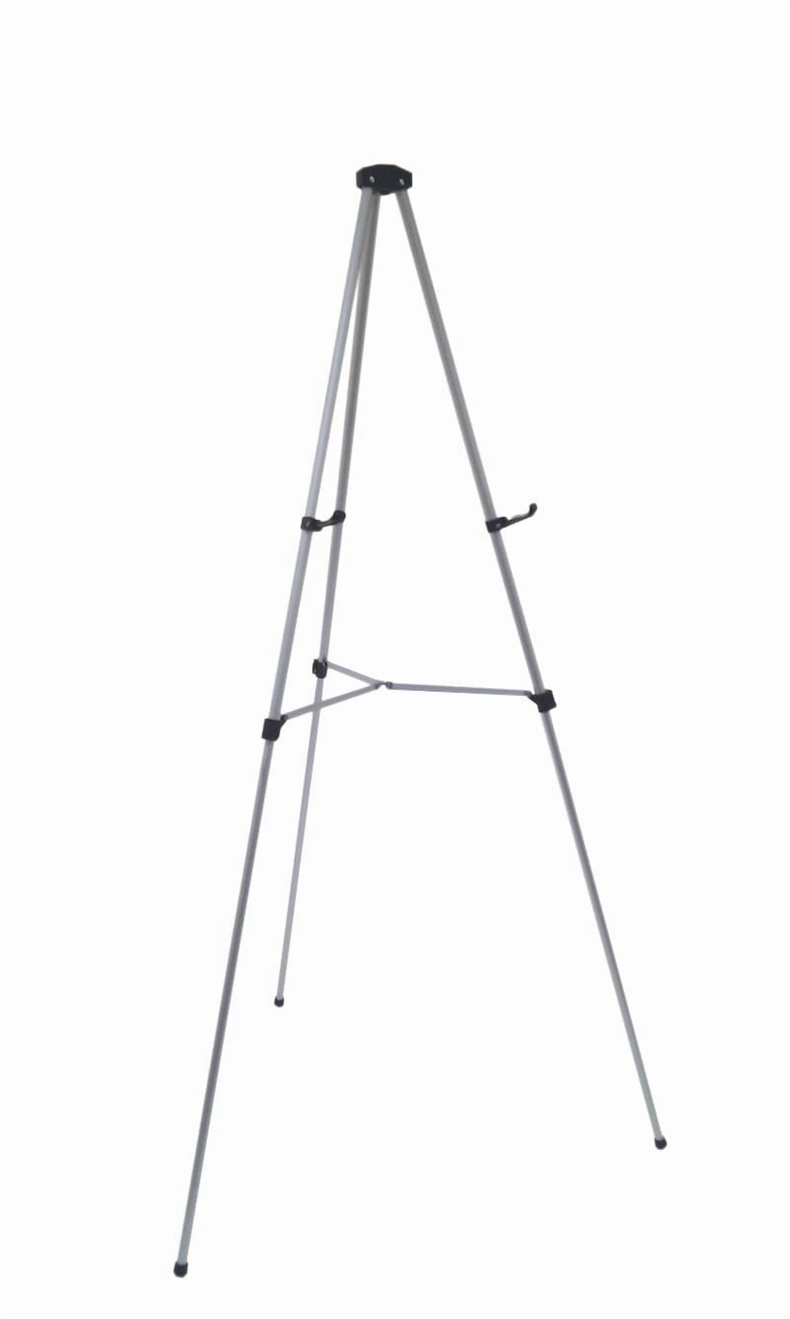 Audio-Visual Direct Lightweight Aluminum Telescoping Display Easel, 70 Inches, Silver
