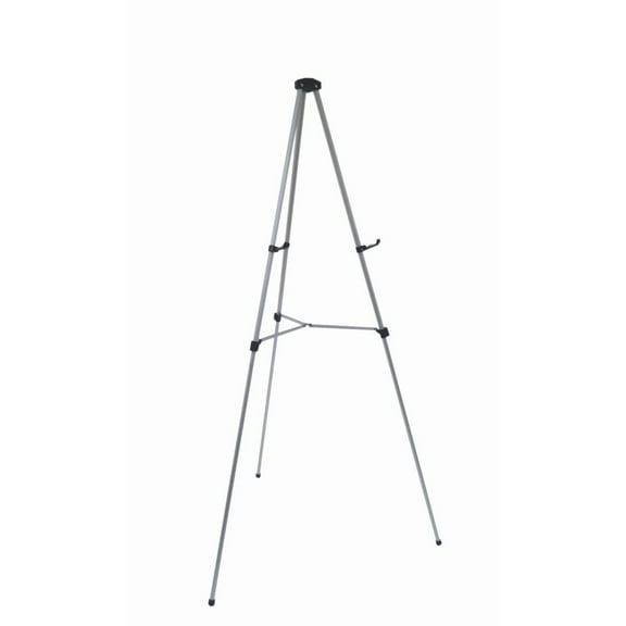Audio-Visual Direct Lightweight Aluminum Telescoping Display Easel, 70 Inches, Silver