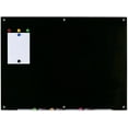 thumbnail image 1 of Audio-Visual Direct Magnetic Black Glass Dry-Erase Board Set - 36" x 48" - Includes Magnets, Hardware & Marker Tray, 1 of 10