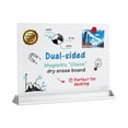thumbnail image 1 of Audio-Visual Direct Magnetic Desktop Memo Sign White Board for Reception & Office (Divider, White), 1 of 7