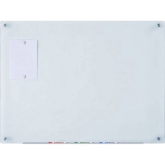 Audio-Visual Direct Magnetic Glass Dry-Erase Whiteboard Set - (30" H x 45" L)
