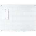 thumbnail image 1 of Audio-Visual Direct Magnetic Ultra White Grid Line Glass Dry-Erase Board Set - 4' x 3' - Includes Magnets, Hardware & Marker Tray, 1 of 1