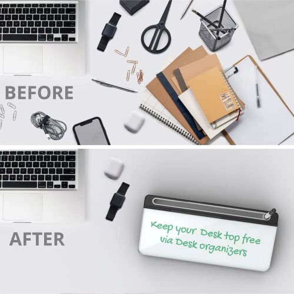 AudioVisual Direct White Glass Desktop Notepad Set Dry Erase Board with Marker, Eraser