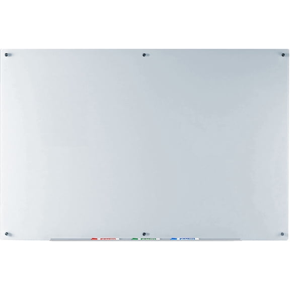 Audio-Visual Direct White Glass Dry-Erase Board Set - 40" H x 60" L - (Non-Magnetic)