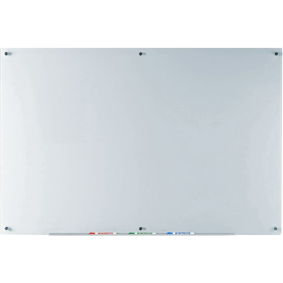 Audio-Visual Direct White Glass Dry-Erase Board Set - 40" H x 60" L - (Non-Magnetic)