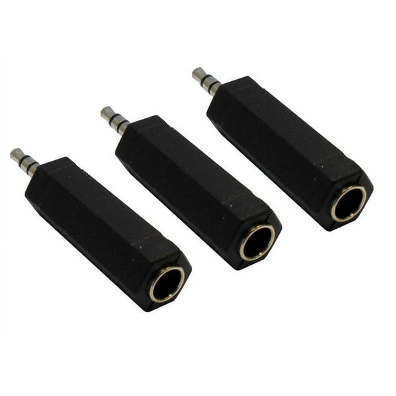 Audio2000'S ACC3140X3 - 3-Pack 1/4-inch TRS (Stereo) to 3.5mm TRS (Stereo) Audio Adapters