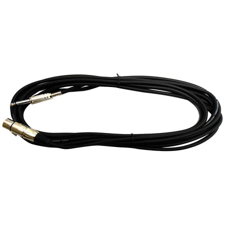 Audio2000'S ADC2021-P XLR Female to 1/4 Inch Plug Microphone Cable, 20 Feet
