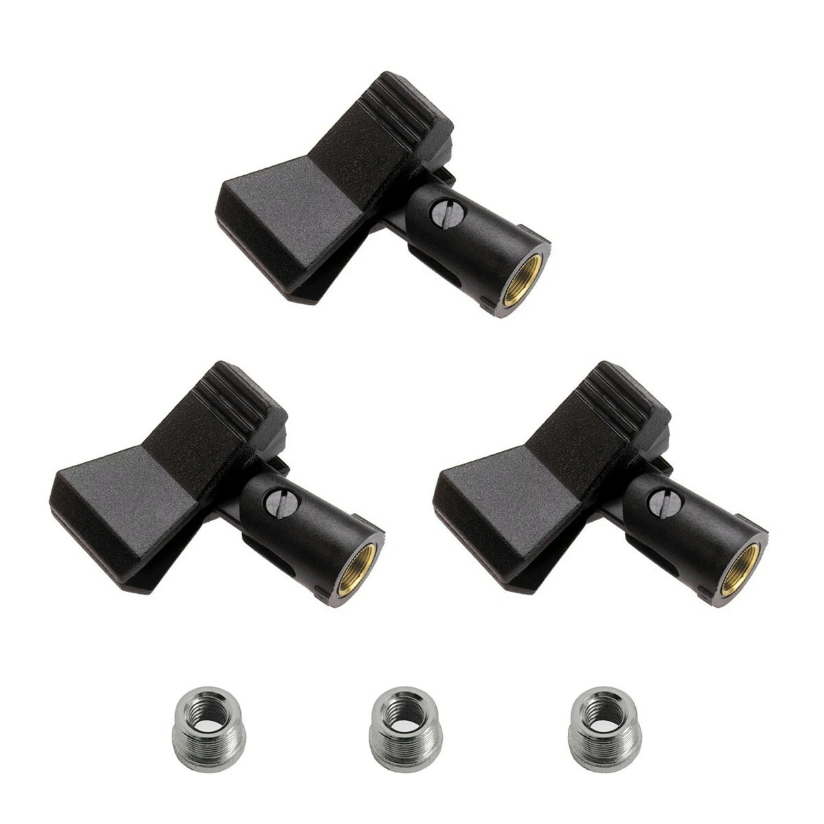 Audio2000'S Amc4171 Wireless Microphone Holders With Adapters (3 Pack)-New,O