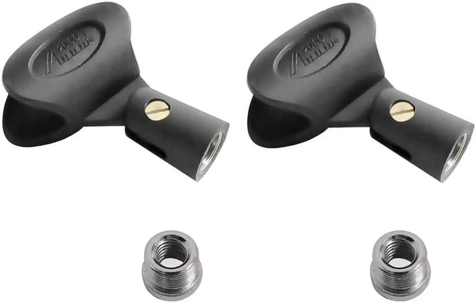 Audio2000'S Amc418P2 Wireless Microphone Holders With Adapters (2 Pack)-New