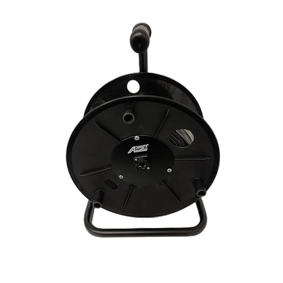 Audio2000'S E50115B 150-foot Shielded EtherCON-Compatible RJ45 UTP Double Sheath 4-Pair CAT6E Ethernet Cable on a Reel for Stage, DMX Lights, and Pro Audio$$Music