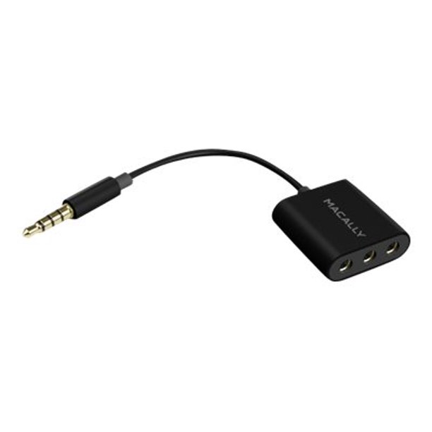 Audio3mp 3way Headphone Splitter, Black