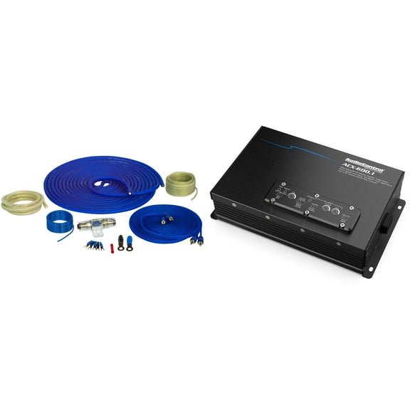 AudioControl ACX-600.1 All Weather 600 Watts RMS @2OHM Monoblock Amplifier with 4 Gauge OFC Pure Copper Wiring Kit