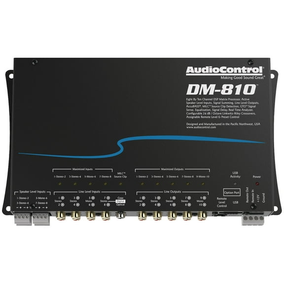 AudioControl DM-810 8 by 10 Channel Matrix Digital Signal Processor