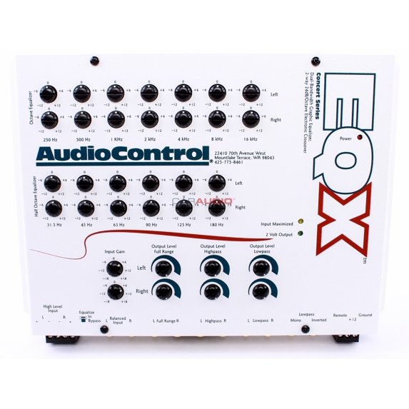 AudioControl EQX (White) 2 Channel Trunk-Mount 13 Band Equalizer with Crossover