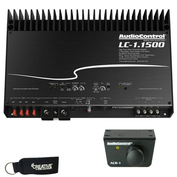 AudioControl LC-1.1500 Mono Subwoofer Amplifier &  ACR-1 Dash Remote