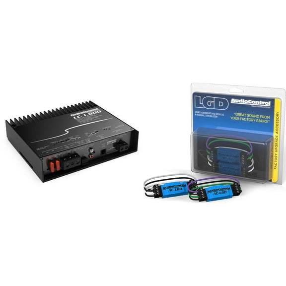 AudioControl LC-1.800 High-Power Mono Subwoofer Amplifier with Accubass with 1 Pair AudioControl AC-LGD Load generating device