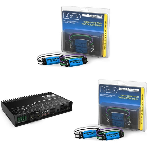 AudioControl LC-5.1300 High-power Multi-channel Amplifier With Accubass with 2 Pairs AudioControl AC-LGD Load generating device
