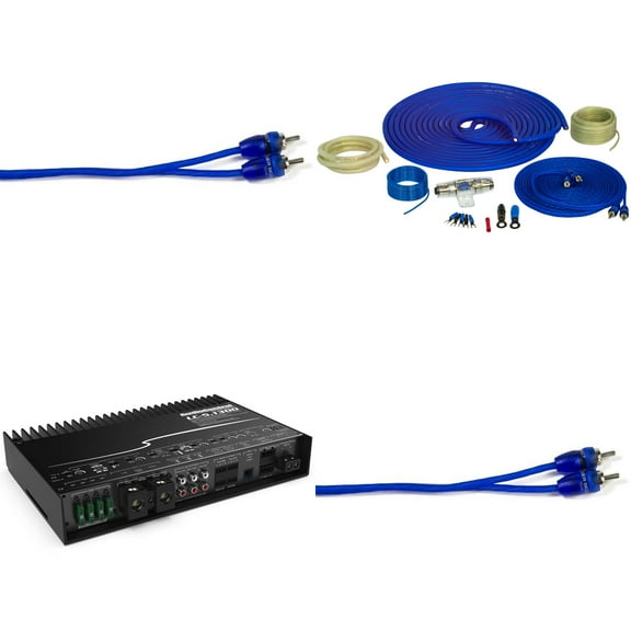 AudioControl LC-5.1300 High-power Multi-channel Amplifier With Accubass with 4GA OFC Pure Copper Wiring Kit