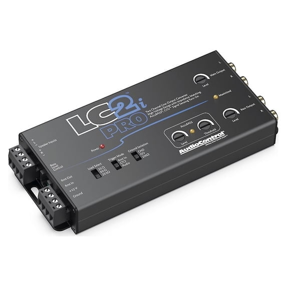 AudioControl LC2i PRO 2-Channel Line Output Converter with AccuBASS, ACR-1 Remote Bass Control and 40V Speaker-Level Inputs