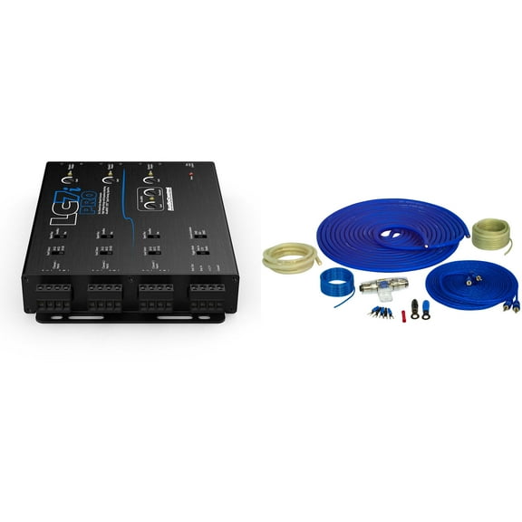 AudioControl LC7iPRO 6 Channel Line Out Converter With Accubass with 4GA OFC Pure Copper Wiring Kit