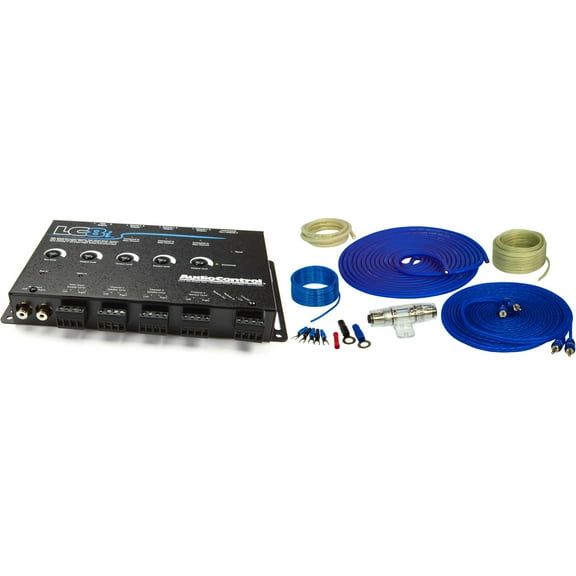 AudioControl LC8i 8 Channel Line Out Converter with Auxiliary Input with 8GA OFC Pure Copper Wiring Kit