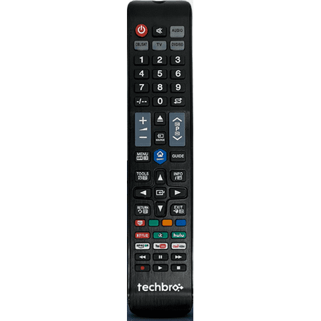 Techbro REM-10S Universal Smart Remote Control for TV, DVD, Roku, Amplifier – 4-in-1 Remote with Netflix, Hulu, Prime Video, and YouTube Shortcut Buttons