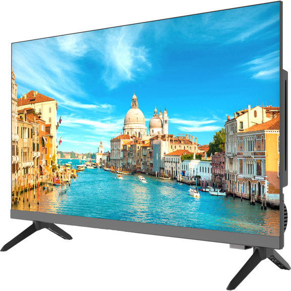 Audiobox TV-24D 24-inch 12V Frameless HD LED RV TV with AC/DC Power, HDMI USB Inputs, Wall Mountable, Remote Included