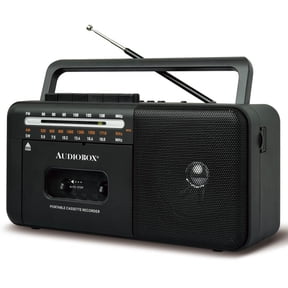 Audiobox RXC-15RBT Retro Rechargeable Bluetooth Radio and Cassette Player - Black