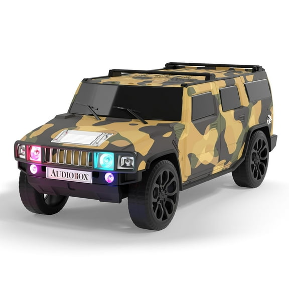 Audiobox SoundRides Car & Trucks with Bluetooth Speakers (Hum Vee, Camo)