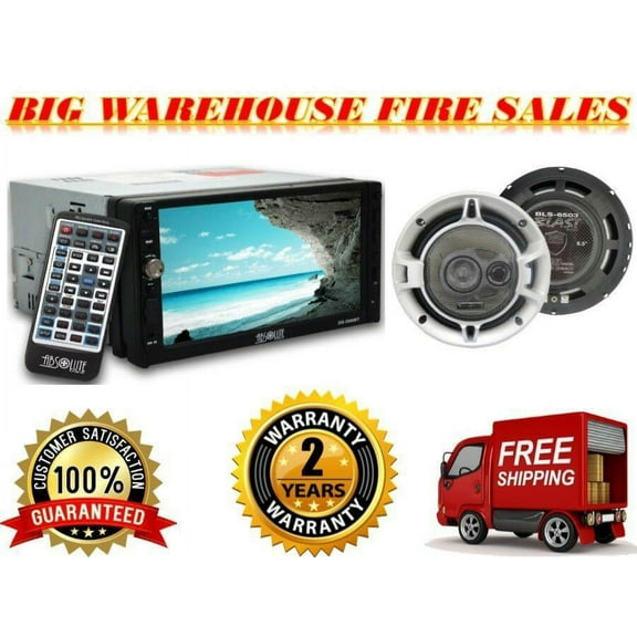 Absolute DD-3000AT 7" Double Din DVD / CD / MP3 / USB  With 6.5" 3-Way Speaker