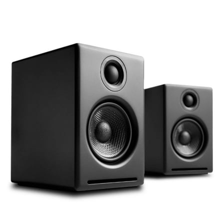 Audioengine A2 24 Bit HiRes Desktop Speakers with Bluetooth - Pair (Black)