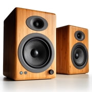 Audioengine A5+ 150W Bluetooth Wireless Powered Bookshelf Speakers, Bamboo