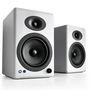 Audioengine A5+ Bluetooth Wireless Powered Wooden Bookshelf Speakers - Pair (White)