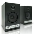 thumbnail image 1 of Audioengine HD3 Wooden Wired Bluetooth Stereo Amplifier Bookshelf Speakers - Pair (Satin Black), 1 of 7