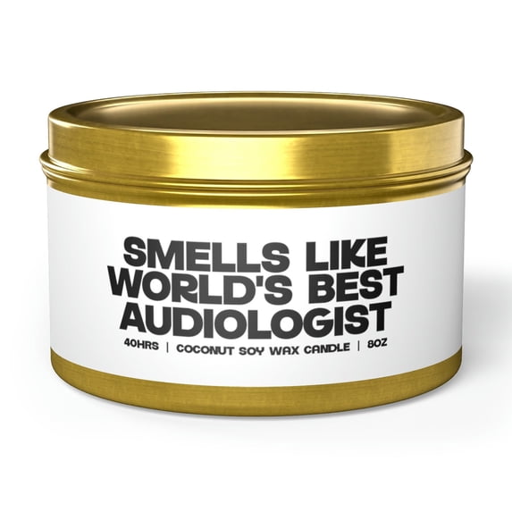 Audiologist Audiology Graduation Tin Candle Gift Decor Vanilla Coffee