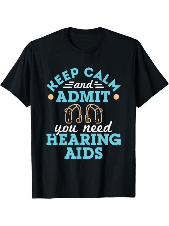 Audiologist Audiology Squad Staff Funny Hearing Aids Quote T-Shirt men and women can wear, black, white, gifts